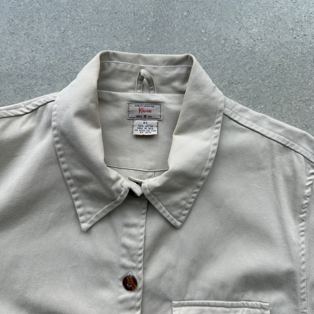 Vintage Women's Khaki Shacket Jacket Size L - Picture 6 of 7